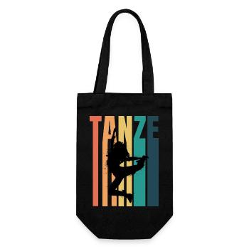 Dancing Dance Music - Geschenkbeutel für Flaschen - Schwarz - Vorne