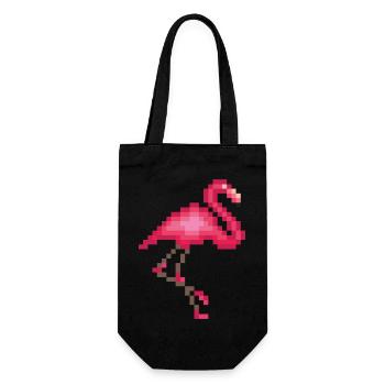 Flamingo - Geschenkbeutel für Flaschen - Schwarz - Vorne