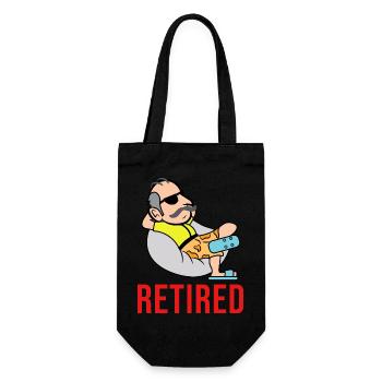 retraite disant retraité senior retraité - Sac à bouteille - noir - Devant