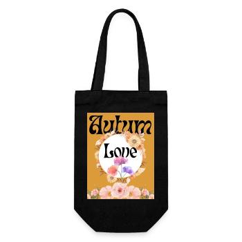 Aurum Love Blütenkreis - Geschenkbeutel für Flaschen - Schwarz - Vorne