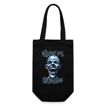 Nightmare fanged vampire like man, crazy, horror - Gift Bag for Bottles - black - Front