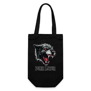 Demon Black cat, Purr Later - Gift Bag for Bottles - black - Front