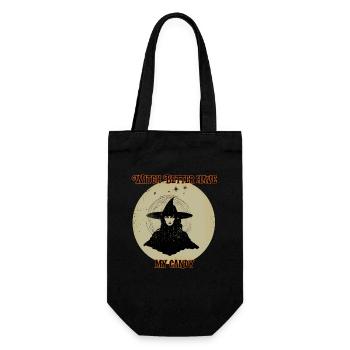 Hexe sollte besser meine Süßigkeiten haben, Halloween - Geschenkbeutel für Flaschen - Schwarz - Vorne