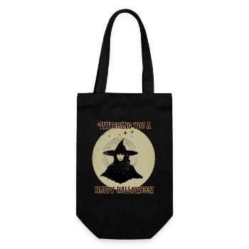 Ich verhexe euch ein frohes Halloween - Geschenkbeutel für Flaschen - Schwarz - Vorne