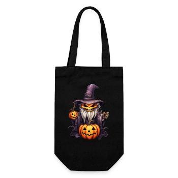 pumpkin skeleton witch - Gift Bag for Bottles - black - Front