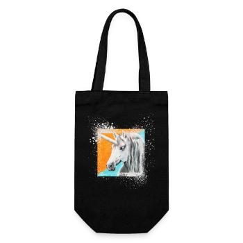 Einhorn Hengst Mietron - Sonja Ariel von Staden - Geschenkbeutel für Flaschen - Schwarz - Vorne