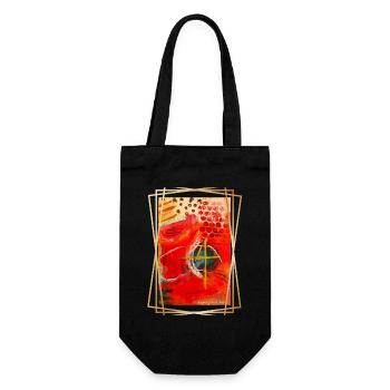 Abstraction of Vibrant Geometric Shapes - Gift Bag for Bottles - black - Front