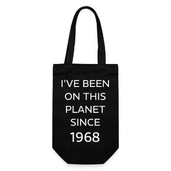 I VE BEEN ON THIS PLANET SINCE 1968 - Gift Bag for Bottles - black - Front