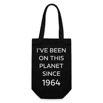 I VE BEEN ON THIS PLANET SINCE 1964 - Gift Bag for Bottles - black - Front