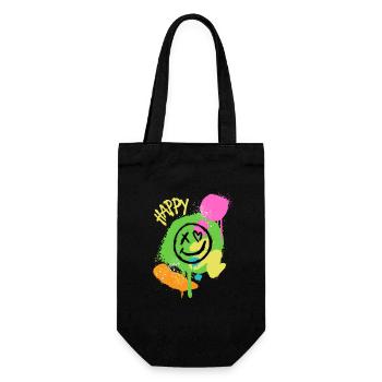 HAPPY Graffiti Splash - Gift Bag for Bottles - black - Front