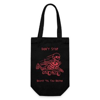crâne squelette skateboard design - Sac à bouteille - noir - Devant