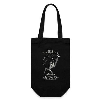Hold On for Dear Life to the Stars - Gift Bag for Bottles - black - Front
