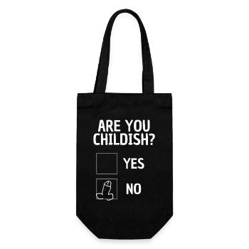Êtes-vous enfantin ? drôle de dire la tête de l’enfant amusant - Sac à bouteille - noir - Devant