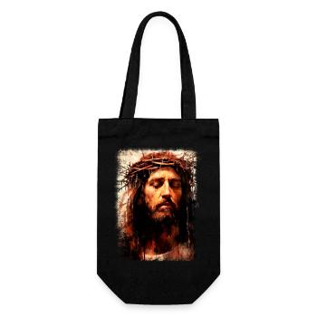 jesus bibel christliche religion christliches kreuz christlich - Geschenkbeutel für Flaschen - Schwarz - Vorne