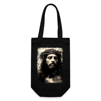 jesus bible christian religion christian cross christian - Gift Bag for Bottles - black - Front