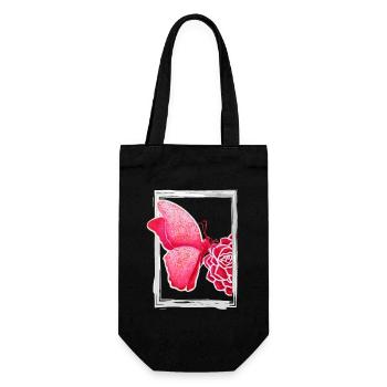 Rosenschmetterling - Sonja Ariel von Staden - Geschenkbeutel für Flaschen - Schwarz - Vorne