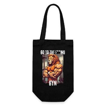 Fort comme un lion - Sac à bouteille - noir - Devant