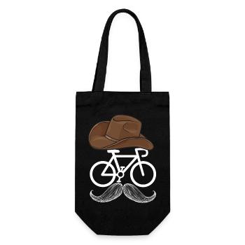 Hipster Bike Cyclist - Gift Bag for Bottles - black - Front