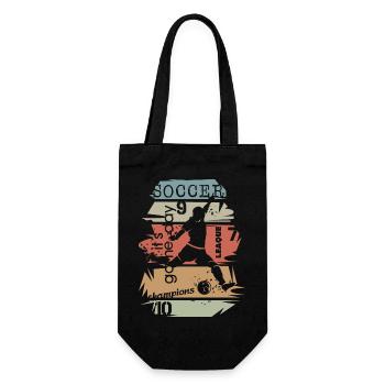retro Fußball Spieler Schuss Explosion vintage - Geschenkbeutel für Flaschen - Schwarz - Vorne