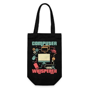 Don't Worry I'm From Tech Support IT Sysadmin Comp - Geschenkbeutel für Flaschen - Schwarz - Vorne