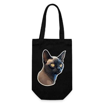 Chat birman - Sac à bouteille - noir - Devant