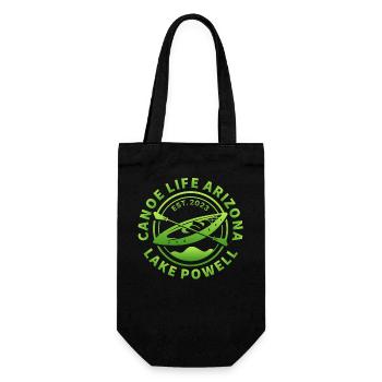 Canoe Life Arizona Design neongrün - Geschenkbeutel für Flaschen - Schwarz - Vorne