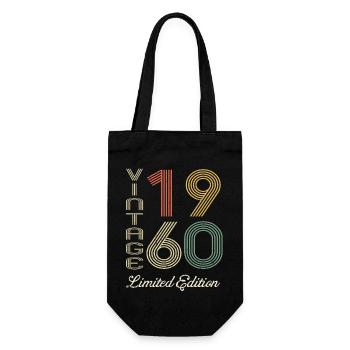 1960 Anniversaire Né en 1960 vintage Rétro. Editio - Sac à bouteille - noir - Devant