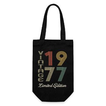 1977 Anniversaire Né en 1977 vintage Rétro. Editio - Sac à bouteille - noir - Devant