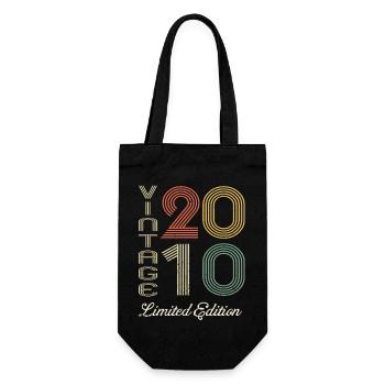 2010 Anniversaire Né en 2010 vintage Rétro. Editio - Sac à bouteille - noir - Devant