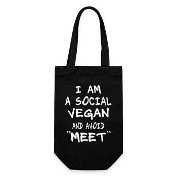 Végétalien social - Sac à bouteille - noir - Devant