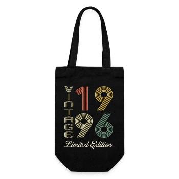 1996 Anniversaire Né en 1996 vintage Rétro. Editio - Sac à bouteille - noir - Devant