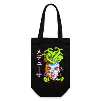 Medusa Punk - Geschenkbeutel für Flaschen - Schwarz - Vorne
