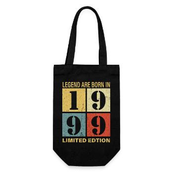 Original Calendar 1999 Vintage Birthday Rec - Gift Bag for Bottles - black - Front