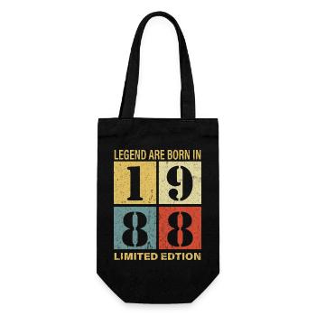 Original Calendar 1988 Vintage Birthday Rec - Gift Bag for Bottles - black - Front