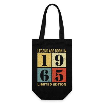 Original Calendar 1965 Vintage Birthday Rec - Gift Bag for Bottles - black - Front