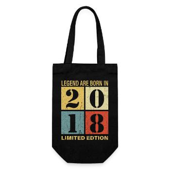 Original Calendar 2018 Vintage Birthday Rec - Gift Bag for Bottles - black - Front