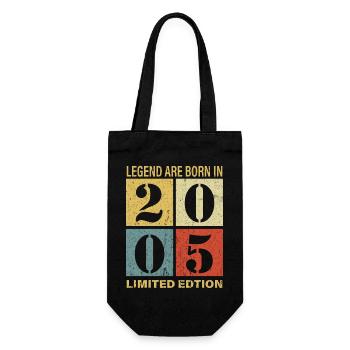 Original Calendar 2005 Vintage Birthday Rec - Gift Bag for Bottles - black - Front