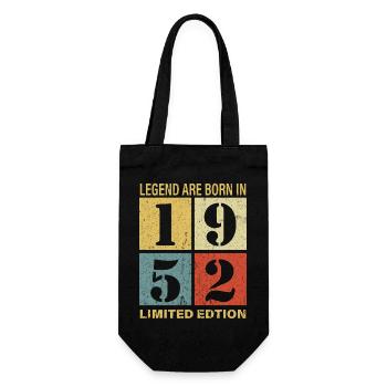 Original Calendar 1952 Vintage Birthday Rec - Gift Bag for Bottles - black - Front