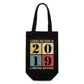 Original Calendar 2019 Vintage Birthday Rec - Gift Bag for Bottles - black - Front