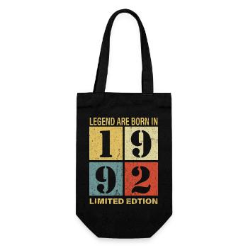 Original Calendrier 1992 Vintage anniversaire rétr - Sac à bouteille - noir - Devant