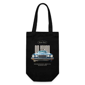 old school muscle car - Gift Bag for Bottles - black - Front