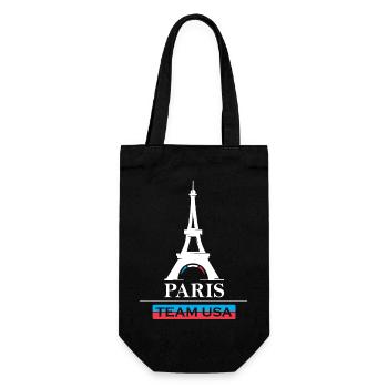 Paris team USA Sport Spiele Athlet Sportler Logo - Geschenkbeutel für Flaschen - Schwarz - Vorne