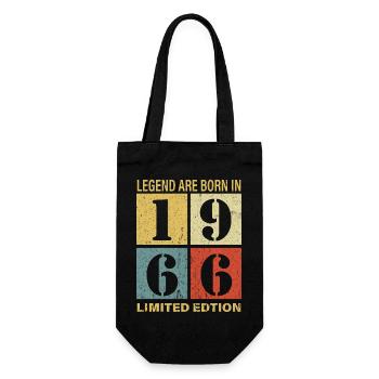 Original Calendar 1966 Vintage Birthday Rec - Gift Bag for Bottles - black - Front