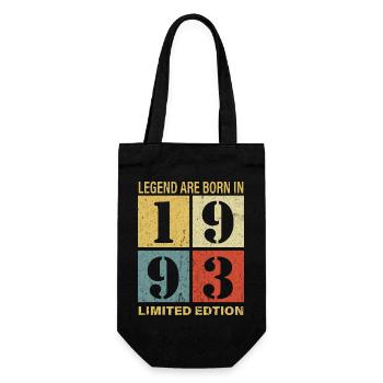 Original Calendar 1993 Vintage Birthday Rec - Gift Bag for Bottles - black - Front