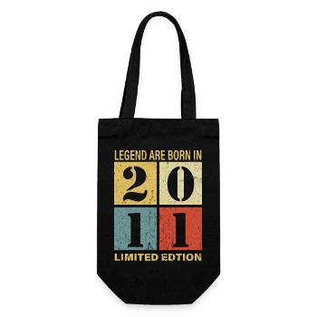 Original Calendar 2011 Vintage Birthday Rec - Gift Bag for Bottles - black - Front
