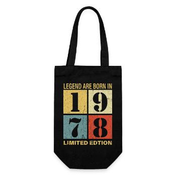Original Calendrier 1978 Vintage anniversaire rétr - Sac à bouteille - noir - Devant