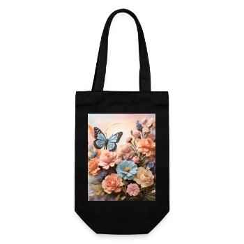 Flower Wings - Gift Bag for Bottles - black - Front
