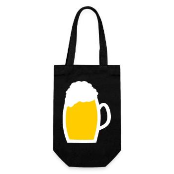 Bière, verre à bière, cadeau de la fête des pères Papa - Sac à bouteille - noir - Devant