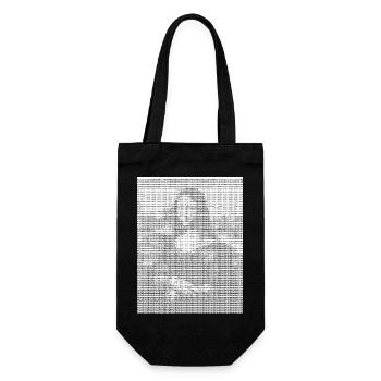 Mona Lisa - La Joconde - ASCII Art - Pixel - Sac à bouteille - noir - Devant