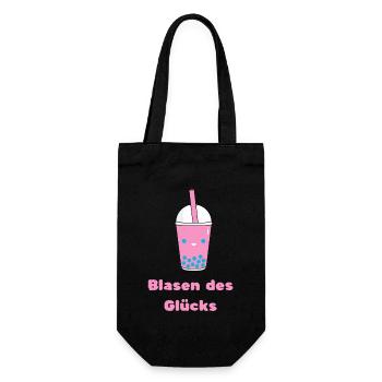 Blasen des Glücks - Geschenkbeutel für Flaschen - Schwarz - Vorne